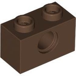 3700-8 Technic, steen 1x2 met gat bruin (klassiek) NIEUW *