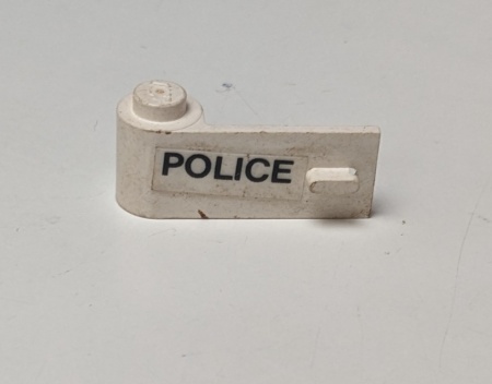 3822pb018-1G Autodeur 1x3x1 met 'Police' sticker, links (Set 6681) wit gebruikt *5S013