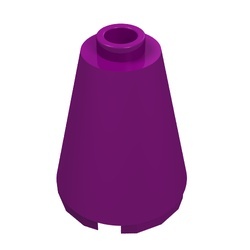 3942c-24G Kegel 2x2x2 volledig open nop paars gebruikt *1R020