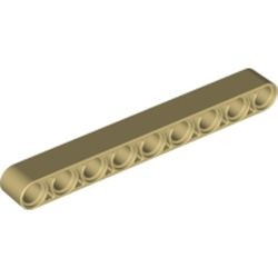 40490-2G Technic, Hefbalk 1x9 dik crème gebruikt *1D000