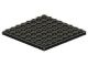 41539-11G Platte plaat 8x8 zwart gebruikt *1A048
