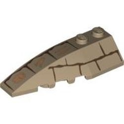 41748pb038-69 Steen, wig 6x2 links met hierogliefen crème,donker NIEUW *