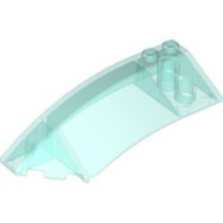 41750-15 Steen, wig 8x3x2 links open transparant lichtblauw NIEUW *4D000