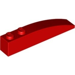42022-5G Dakpan 6x1 gebogen met twee noppen rood gebruikt *1D037