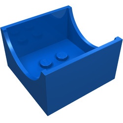 4461-7G Box 4x4x2 met halve uitsnedes aan zijkanten blauw gebruikt *5K000