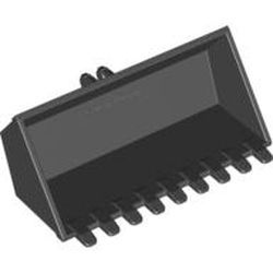47508-11G Technic Graafschop 4x8 met 9 tanden verbinding 2 vingers zwart gebruikt *1R0000