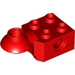 48170-5 Technic, steen 2x2 met gat en Rotation Joint Ball Half Top horizontaal rood NIEUW *