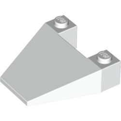 4858-1G Wig 4x4 taps toelopend steen (2x1 nop uitstekend, naar beneden lopend) wit gebruikt *1D011