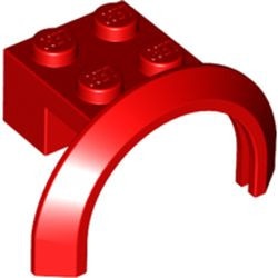 50745-5G Spatbord/sierboog 4 x 2 1/2 x 2 (HOGE boog) rood gebruikt *1B018