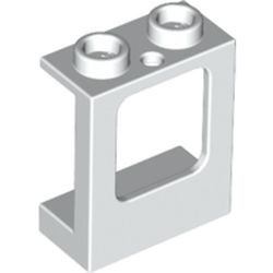 60032-1G Raam 1x2x2 in paneel 1 gat bodem voor ruit 60601 wit gebruikt *1C040