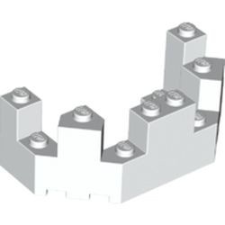 6066-1G Kasteel- kantelen 4x8x2 1/3 wit gebruikt *