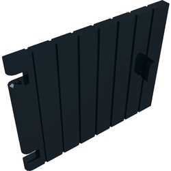 6078-11G Deur 1x4x3 zwart gebruikt *1C030