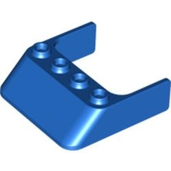6238-7G Autoruit 3x4x1 1/3 (schuin 45 graden ) (extra lang zijstuk) blauw gebruikt *1C002