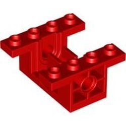 6585-5G Technic, Tandwielbox 4x4x1 2/3 (plat) rood gebruikt *0D000