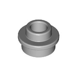85861-86 Platte plaat 1x1 rond MET GAT IN MIDDEN grijs, licht (blauwachtig) NIEUW *1B235