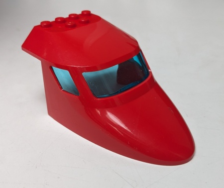 87613-5G Cockpit 6x10x4 bovenzijde MET trans. Lichtblauw glas (PAKKETZENDING) rood gebruikt *