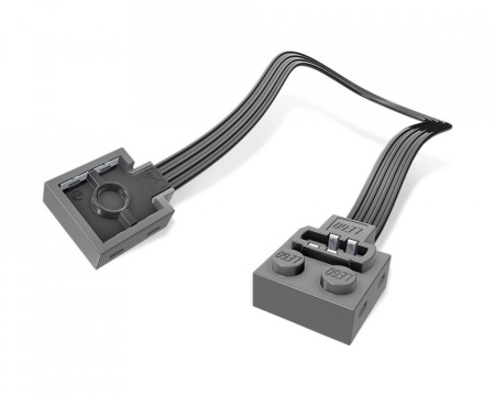 8886-86 Verlengsnoer POWER FUNCTIONS 20 centimeter(let op, niet voor oude systeem!) grijs, licht (blauwachtig) NIEUW *1D000