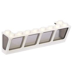89648c01-1G Raam 2x8x2 Boot MET transparant zwart glas wit gebruikt *1C042