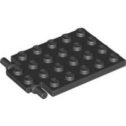 92099-11 Platte plaat 4x5 met scharnier (lang) Valluik voor trapgat zwart NIEUW *3R0000