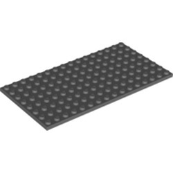 92438-85G Platte plaat 8x16 grijs, donker (blauwachtig) gebruikt *1A048
