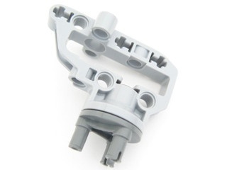 92908c01-86G Technic, besturing asbehuizing MET donkerblauwgrijze ronde wielnaaf en 3 pinnen grijs, licht (blauwachtig) gebruikt *0L0000