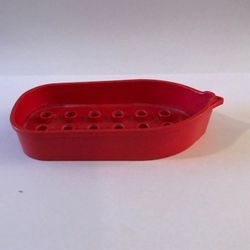 dupboat01-5G DUPLO Boot met 12 noppen rood gebruikt *