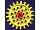 g21-3G Technic, Tandwiel Expert Builder 21 tanden met As hole geel gebruikt *0D000