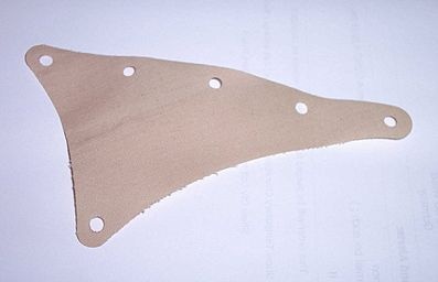 sailbb29-2G Zeil 11x15 driehoek crème gebruikt *5D000
