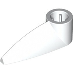 x346-1 Deurknop/Tand 1x3 met asgat wit NIEUW *1B059