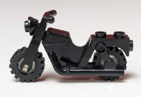 x81c02-11G Motorfiets met transparante wielvelgen zwart gebruikt *1D038