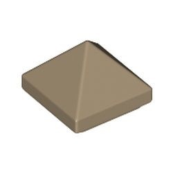 22388-69 DakNOK 45 graden PYRAMIDE 1x1 2/3 hoog top 4 zijdig crème,donker NIEUW *1L190