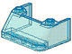 2437-15 Autoruit 3x4x1 1/3 (schuin 45 graden ) (lang zijstuk) transparant lichtblauw NIEUW *