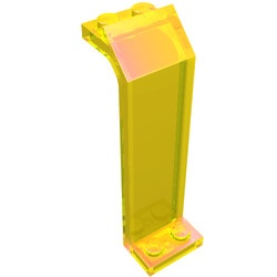 2448-19G Paneel 3x2x5 2/3 transparant geel gebruikt *