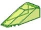 2507-16G Cockpit glas 10x4x2 1/3 transparant, neongroen gebruikt *1C010