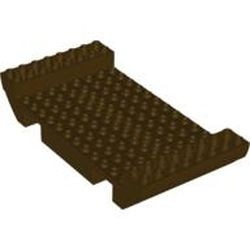 2560-120G Scheepsromp (middendeel) 16x2 1/3 zeilschip/vikingsschip gaten in breedte bruin, donker gebruikt *