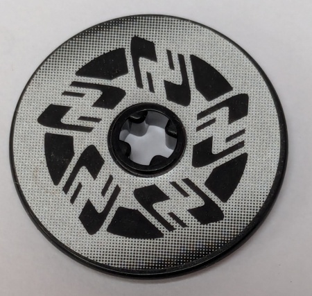 2958pb024-11G Technic Disk 3x3 met asgat ster, Set 8370 (Sticker) zwart gebruikt *5S014