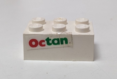 3002pb37L-1G Steen 2x3 Octan LINKS (Sticker) wit gebruikt *5V11-02