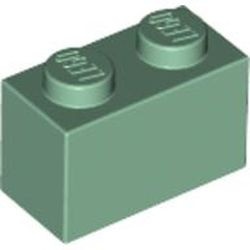 3004-48G Steen 1x2 groen, zandkleurig gebruikt *1A009