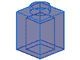 3005-14G Steen 1x1 transparant donkerblauw gebruikt *1A004