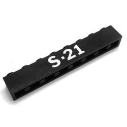 3008pb020-11G Steen 1x8 witte S-21 zwart gebruikt *5V08-08