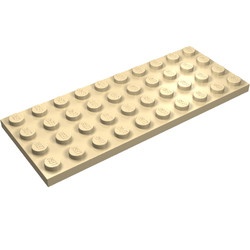 3030-2G Platte plaat 4x10 crème gebruikt *1A040