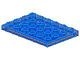 3032-14G Platte plaat 4x6 transparant donkerblauw gebruikt *1A038