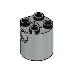 30361c-9G Steen rond 2x2x2 Robot Body lichtgrijs (klassiek) gebruikt *1L000