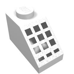3040p32-1G Dakpan 45 graden 1x2 met zwarte toetsen wit gebruikt *5R000