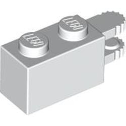 30540-1G Scharniersteen 1x2- twee horizontale vingers zijkant wit gebruikt *1L0000