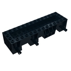 30642-11G Bodemplaat 4x14x2 1/3 zwart gebruikt *