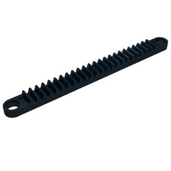 32132-11G Technic, Tandwiel Rack 1x12 met holes zwart gebruikt *0L000