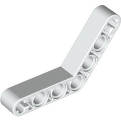 32348-1G Technic, Hefbalk 1x7 (4x4) gebogen dik wit gebruikt *1D000