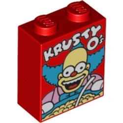 3245cpb036-5 Steen 1x2x2 Krusty O's rood NIEUW *