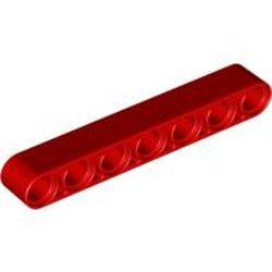 32524-5G Technic, Hefbalk 1x7 dik rood gebruikt *1DT00
